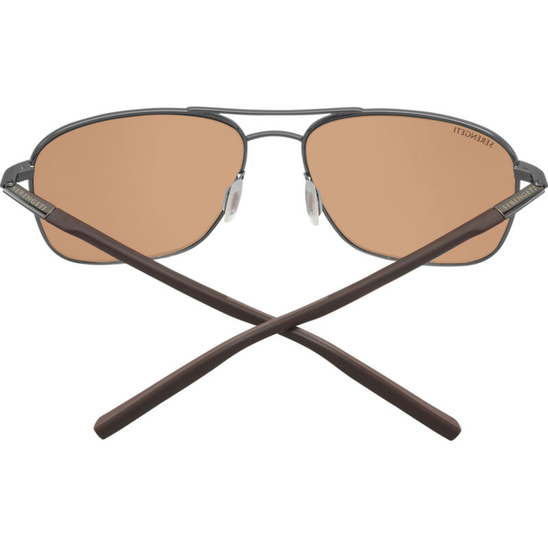 SPELLO, Shiny Gunmetal with Dark Brown Inside Temple Tips-Mineral Polarized Drivers Cat 2 to 3, hi-res image number null